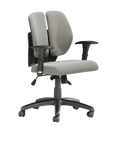 Zuo Aqua Office Chair, Grey