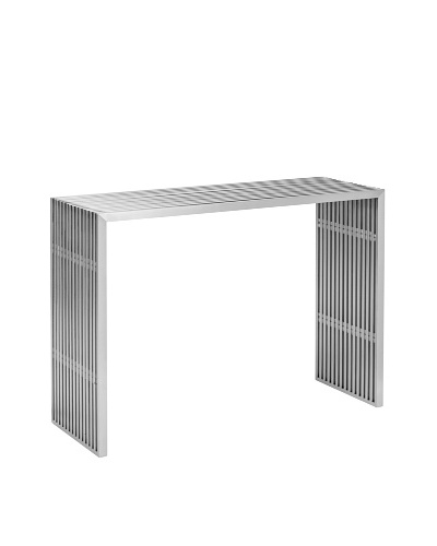 Zuo Novel Console Table, Stainless Steel