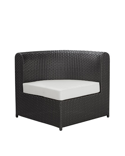 Zuo Outdoor Nova Scotia Round Corner Seat Section, Espresso