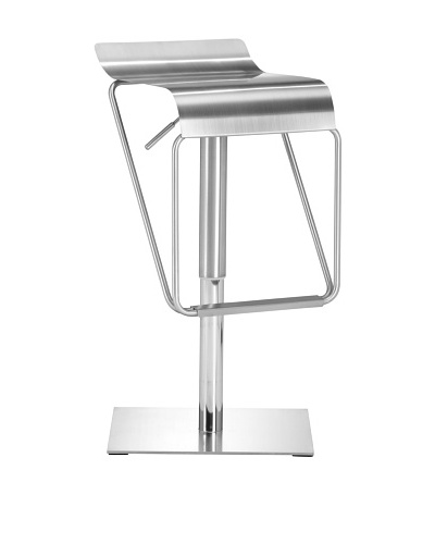 Zuo Modern Dazzer Barstool, Stainless Steel